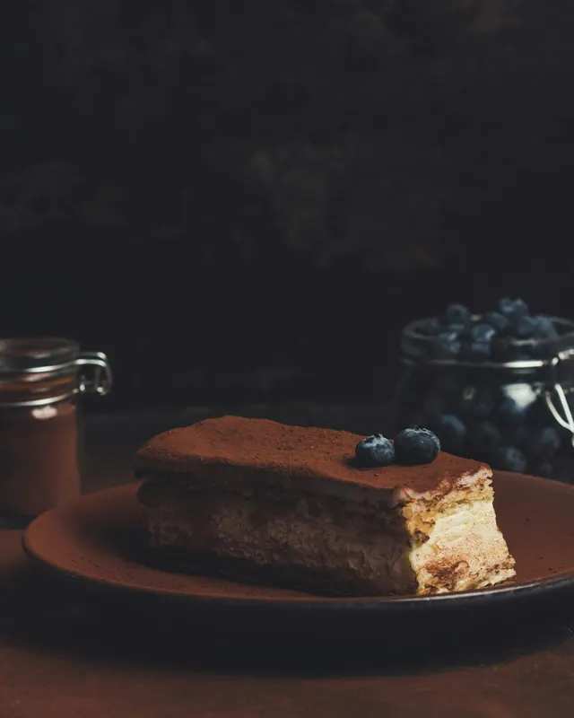 Fetta di dolce al cacao